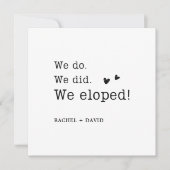 Digital We do We did We elopopa Faire-part (Devant)
