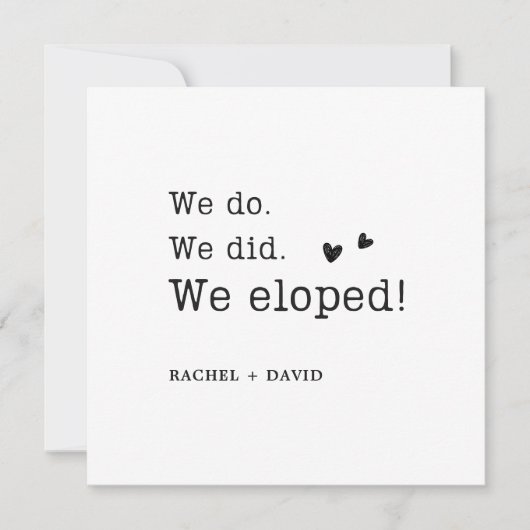 Digital We do We did We elopopa Faire-part (Devant)