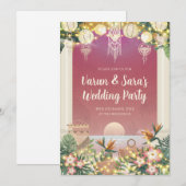 Digital Wedding Cocktail nodigen Indiase bruiloft  Kaart (Voorkant / Achterkant)