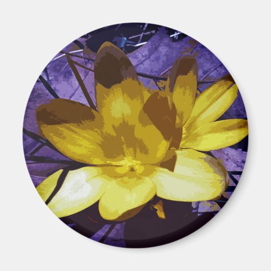 Digital Yellow Crocus Magneet (Voorkant)