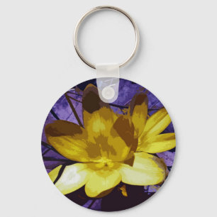 Digital Yellow Crocus Sleutelhanger