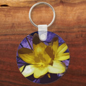 Digital Yellow Crocus Sleutelhanger (Voorkant)