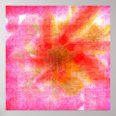 Digitale abstracte achtergrond met penseelpasta poster (Voorkant)