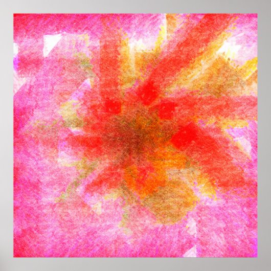 Digitale abstracte achtergrond met penseelpasta poster (Voorkant)