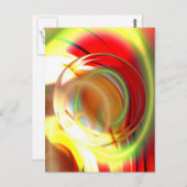 Digitale Abstracte computerverf Briefkaart (Voorkant / Achterkant)