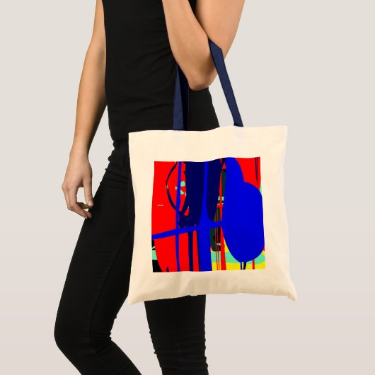 Digitale abstracte expressionist 02 tote bag (Voorkant (product))