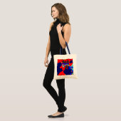 Digitale abstracte expressionist 08 tote bag (Voorkant (model))