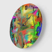 Digitale Abstracte kleurennummers overvloeien Grote Klok (Hoek)