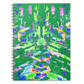 Digitale abstracte kunst die we chaos noemen notitieboek (Voorkant)