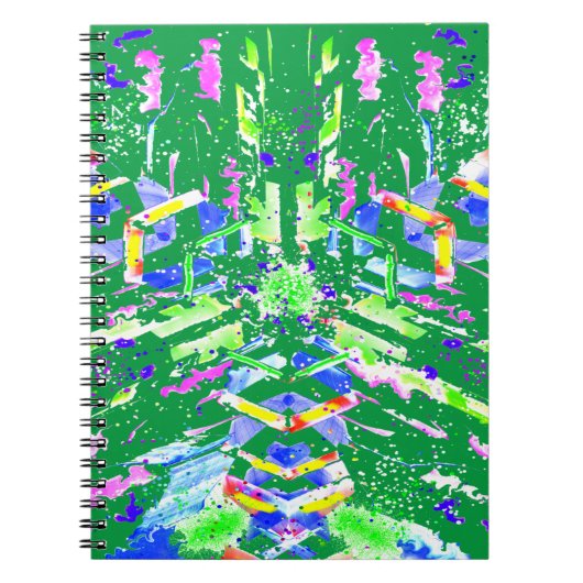 Digitale abstracte kunst die we chaos noemen notitieboek (Voorkant)