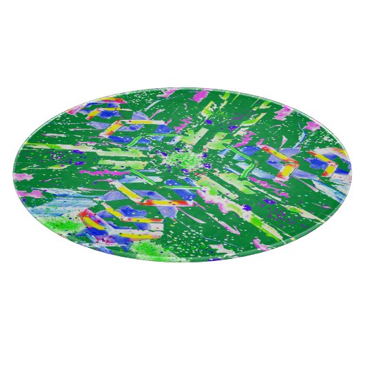 Digitale abstracte kunst die we chaos noemen snijplank (Hoek)