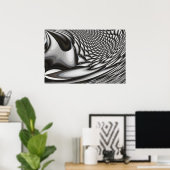 Digitale Abstracte kunst Poster Print (Thuiskantoor)
