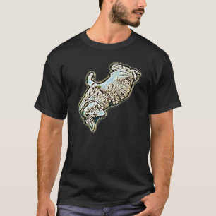 Digitale abstracte schildering van een kat 23 t-shirt