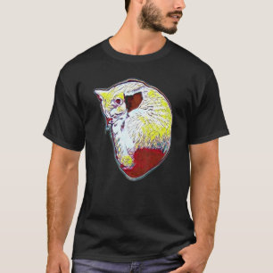 Digitale abstracte schildering van een kat 29 t-shirt