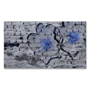 Digitale achtergrondkunst van het bloempatroon magnetisch visitekaartje
