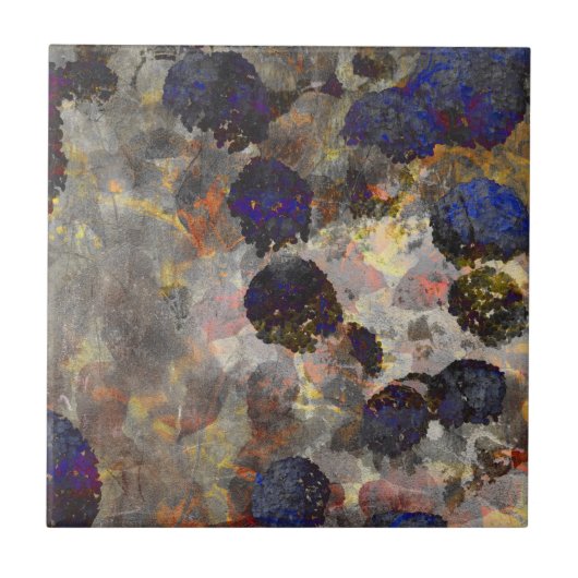 Digitale achtergrondkunst van het bloempatroon tegeltje (Voorkant)