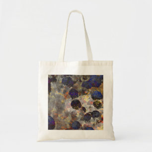 Digitale achtergrondkunst van het bloempatroon tote bag