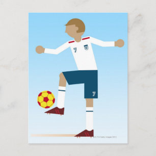 Digitale afbeelding van een football speler met briefkaart