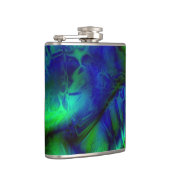 Digitale Art Cool Moderne Abstracte Unieke Heupfles (Rechts)