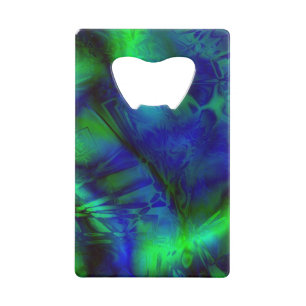 Digitale Art Cool Moderne Abstracte Unieke Kredietkaart Flessenopener