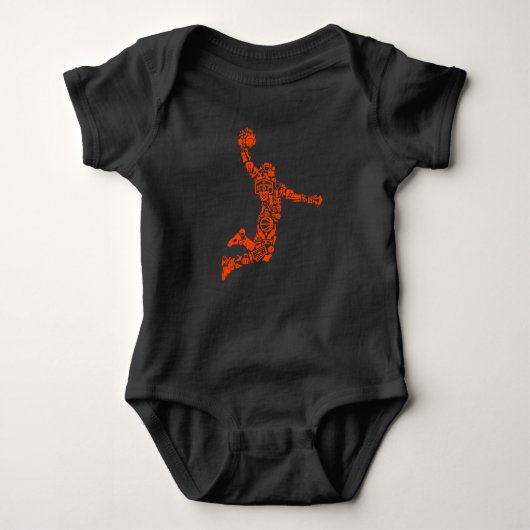 Digitale baasball — Dunk Slam Sports Romper (Voorkant)