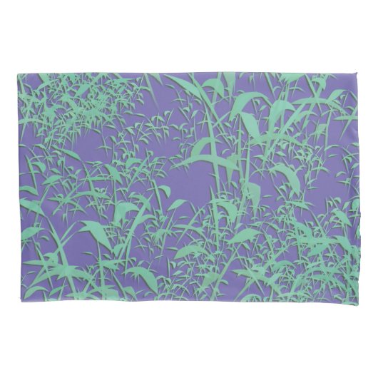 Digitale bamboe bladeren kussensloop (Voorkant-Links)