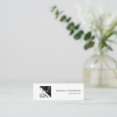 Digitale beelden en geometrische Folie Mini Visitekaartje (Staand voorkant)