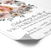 Digitale begrafenisaankondiging Instant Download Poster (Hoek)