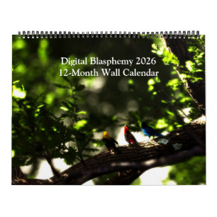 Digitale blasfemie 2026 12-maanden muurkalender kalender