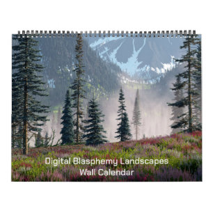 Digitale Blasfemie Landschappen Muur Kalender