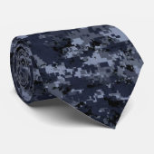 Digitale blauwe militaire camouflage-Stropdas Stropdas (Opgerold)