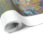 Digitale bloemcompositie cadeaupapier (Rol Hoek)
