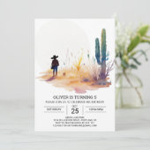 Digitale Boho Cowboy Verjaardag Kaart (Staand voorkant)