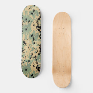 Digitale Camo – Tan-Green LG camouflagepatroon Skateboard