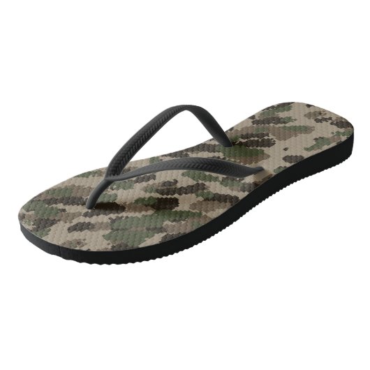 Digitale camouflage teenslippers (Schuin)