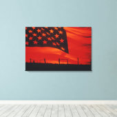 Digitale composiet van de Amerikaanse vlag Canvas Afdruk (Insitu (Houten vloer))