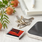 Digitale composiet van de Amerikaanse vlag Sleutelhanger (Zijkant)