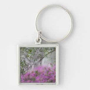 Digitale compositie van Azalea's en magnoliaboom Sleutelhanger