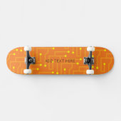 Digitale Computer - Oranje gele Tieners Kinderen Skateboard (Horizontaal)