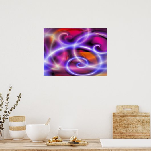 Digitale computerkunst - Abstract modern creatief Poster (Keuken)