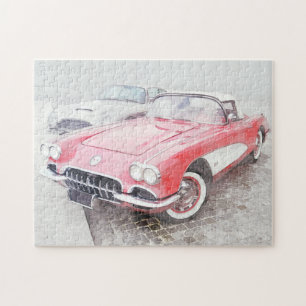 Digitale corvette verf legpuzzel