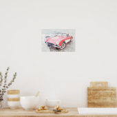 Digitale corvette verf poster (Keuken)