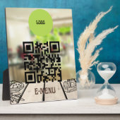 Digitale Delights: 8x10 met Ezel QR Code Menu Fotoplaat (Zijkant)