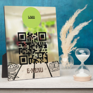 Digitale Delights: 8x10 met Ezel QR Code Menu Fotoplaat