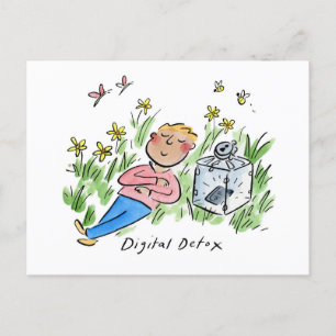 Digitale detox briefkaart