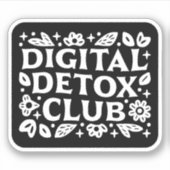 Digitale detoxclub mindfulness herinnering sticker (Voorkant)
