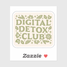 Digitale detoxclub wellness meisje esthetisch sticker