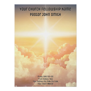 DIGITALE DOWNLOAD Christelijke Hemelse Wolkenkerk Perfect Poster