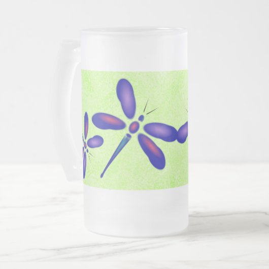 Digitale Dragonfly Limoen Summer Mok (Voorkant links)