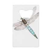 Digitale dragonfly op wit kredietkaart flessenopener (Voorkant)
